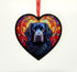 Newfoundland Stained Glass Effect Heart Suncatcher